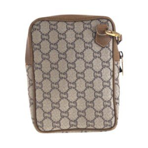 GUCCI Shoulder Bag GG Supreme canvas, leather Beige Gold Metal Crossbody Shoulder Bag GUCCI Plus Women Used | AlmaBagz