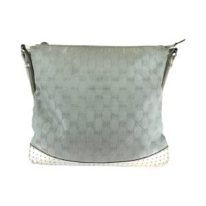 GUCCI Shoulder Bag 145857 GG canvas, enamel Silver SilverMetal Shoulder Bag pochette Women Used | AlmaBagz