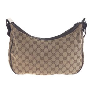 GUCCI Shoulder Bag 122790 GG canvas, leather Brown Brown Pochette Women Used | AlmaBagz