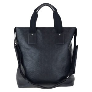 GUCCI Tote Bag 162486 leather Black black Tote Bag Shoulder Bag 2way Guccisima mens Used | AlmaBagz