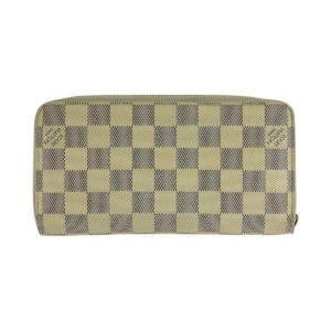 LOUIS VUITTON Long Wallet Purse N60019 PVC Ivory Long wallet Damier Azur Zippy wallet Women Used | AlmaBagz