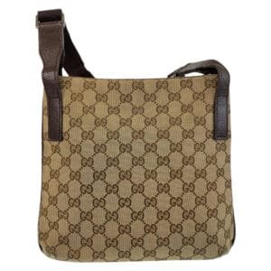 GUCCI Shoulder Bag GG canvas, leather Brown Silver Metal Shoulder Bag Messenger bag Women Used | AlmaBagz