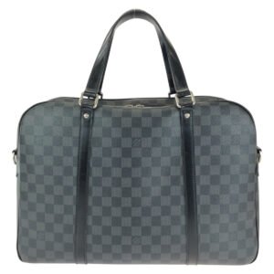 LOUIS VUITTON Business bag N48118 PVC Black SilverMetal Business bag briefcase Damier Graphite Yone mens Used | AlmaBagz