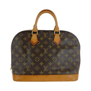 LOUIS VUITTON Handbag M51130 PVC Brown Gold Metal Monogram Alma PM | AlmaBagz