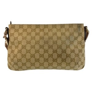 GUCCI Shoulder Bag GG canvas Beige Pink Gold Metal Crossbody Shoulder Bag Messenger Bag Sherry line Women Used | AlmaBagz