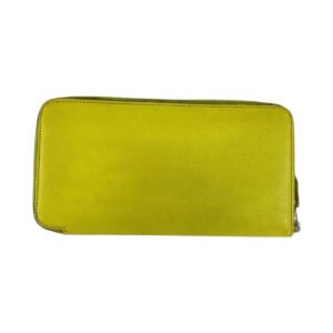 HERMES Long Wallet Purse Epsom Light yellow Long Wallet Purse Azap long silk in Women Used | AlmaBagz