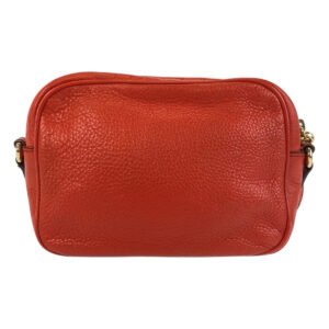 GUCCI Shoulder Bag 308364 leather Red Gold Metal Crossbody Shoulder Bag Pochette Soho Interlocking Women Used | AlmaBagz