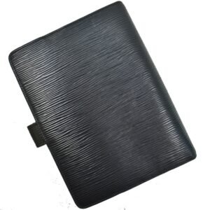 Louis Vuitton Black Leather Agenda cover wallet accessories | AlmaBagz