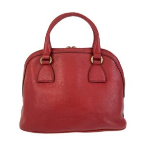 GUCCI Handbag 449662 leather Red Gold Metal Handbag Shoulder Bag 2way Interlocking Women Used | AlmaBagz