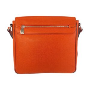 LOUIS VUITTON Shoulder Bag M30618 leather Orange SilverMetal Crossbody Shoulder Bag Taiga Roman PM mens Used | AlmaBagz