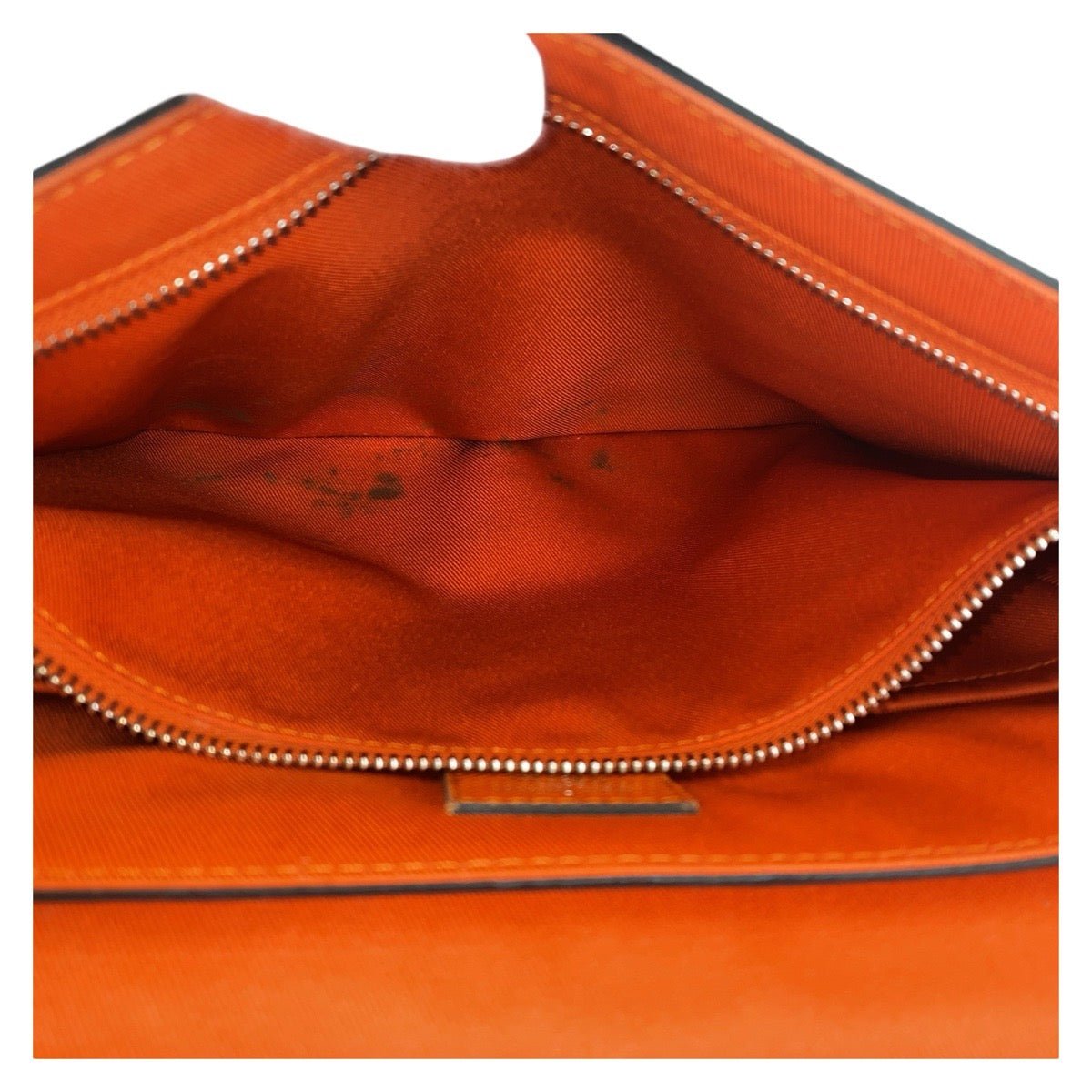 LOUIS VUITTON Shoulder Bag M30618 leather Orange SilverMetal Crossbody Shoulder Bag Taiga Roman PM mens Used | AlmaBagz - Image 7