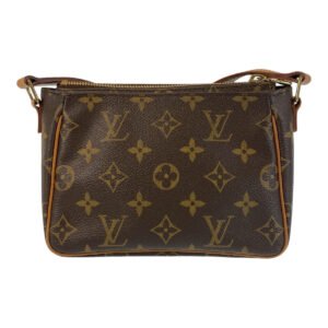 LOUIS VUITTON Shoulder Bag M51165 PVC, Leather Brown Gold Metal Crossbody Shoulder Bag Monogram Vivasite PM Women Used | AlmaBagz