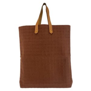 HERMES Tote Bag Canvas, Leather Brown Gold Metal Tote Bag Amedaba Women Used | AlmaBagz
