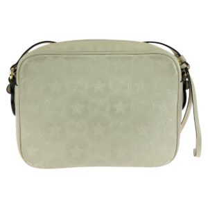 GUCCI Shoulder Bag 675776 leather White Cream Gold Metal Shoulder Bag Camera bag GG star Women Used | AlmaBagz