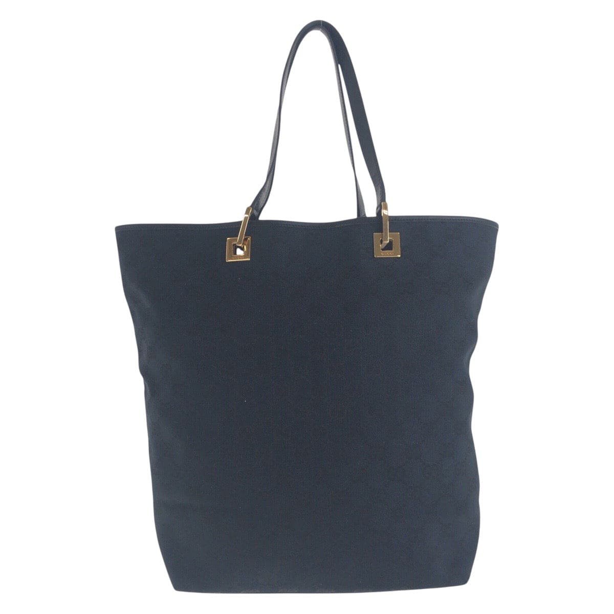 GUCCI Tote Bag 002 1098 GG canvas Black GoldMetal Tote Bag Shoulder Bag Women Used | AlmaBagz - Image 9