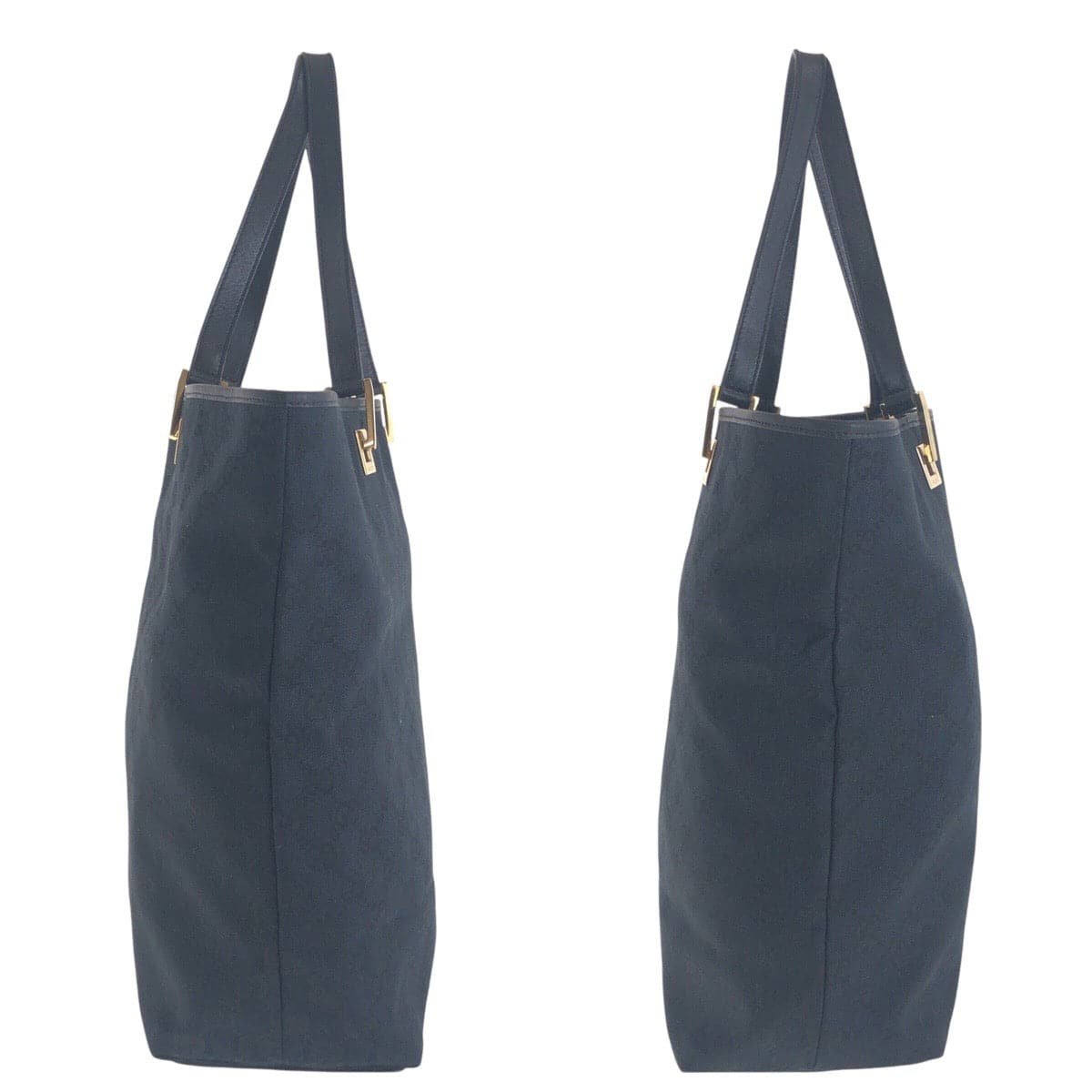 GUCCI Tote Bag 002 1098 GG canvas Black GoldMetal Tote Bag Shoulder Bag Women Used | AlmaBagz - Image 5