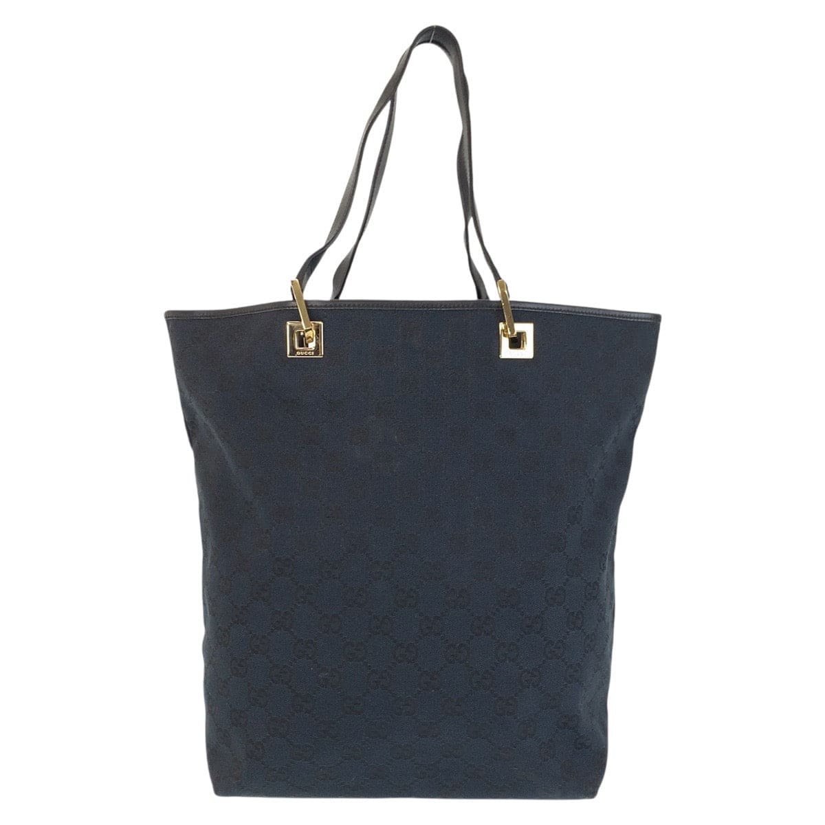 GUCCI Tote Bag 002 1098 GG canvas, leather Black GoldMetal Tote Bag Shoulder Bag Women Used | AlmaBagz - Image 9