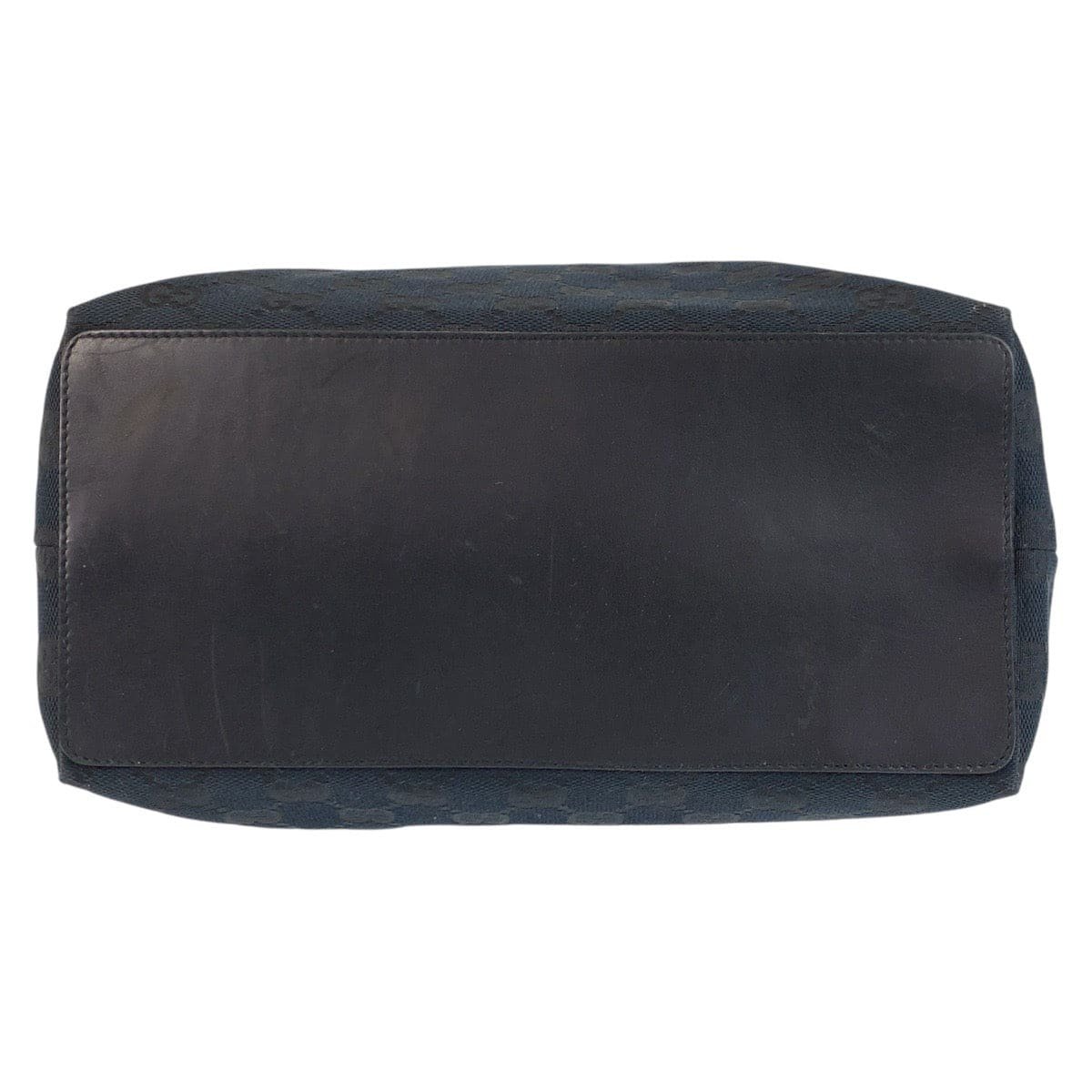 GUCCI Tote Bag 002 1098 GG canvas, leather Black GoldMetal Tote Bag Shoulder Bag Women Used | AlmaBagz - Image 5