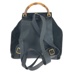 GUCCI Backpack 003 2058 0016 Suede, Leather black Backpacks & Daypacks Backpacks Bamboo Women Used | AlmaBagz