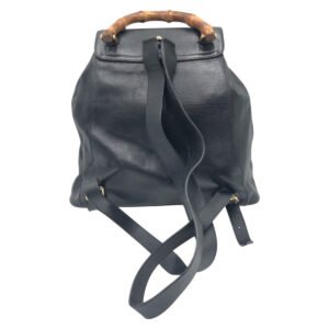 GUCCI Backpack 003 1998 0016 leather Black black Backpack Unisex Bamboo Women Used | AlmaBagz