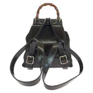 GUCCI Backpack 003 1998 0030 Canvas, enamel Brown Backpacks & Daypacks Backpacks Bamboo Women Used | AlmaBagz