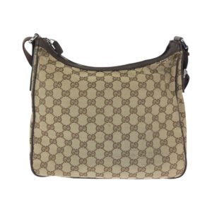 GUCCI Shoulder Bag 131211 GG canvas Beige Brown SilverMetal Shoulder Bag Crossbody Women Used | AlmaBagz