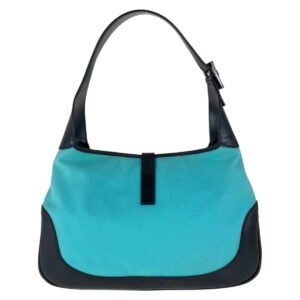 GUCCI Shoulder Bag 001 3306 Canvas, Leather Mint Green Black SilverMetal Jackie Hobo Women Used | AlmaBagz