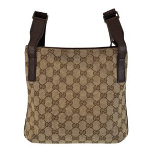 GUCCI Shoulder Bag 122793 GG canvas, leather Brown beige Shoulder Bag Messenger bag Women Used | AlmaBagz