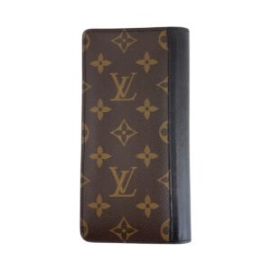 LOUIS VUITTON Long Wallet Purse M69410 PVC Brown black Long Wallet Purse Monogram Macasa Portefeuille Braza mens Used | AlmaBagz