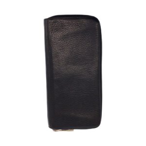 LOUIS VUITTON Long Wallet Purse M58412 leather Black SilverMetal Long Wallet Purse Zip Around Zippy Wallet Vertical mens Used | AlmaBagz