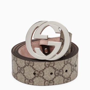 Gucci Gg Supreme Fabric Belt With Gg Buckle Men | AlmaBagz