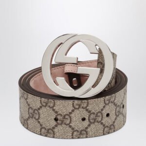 Gucci Gg Supreme Fabric Belt With Gg Buckle Men | AlmaBagz