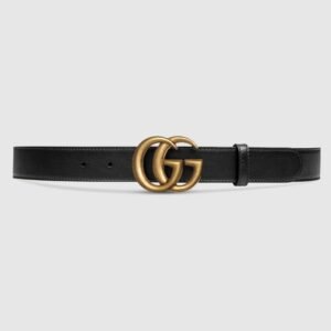 Gucci Black Belt with GG Buckle | AlmaBagz