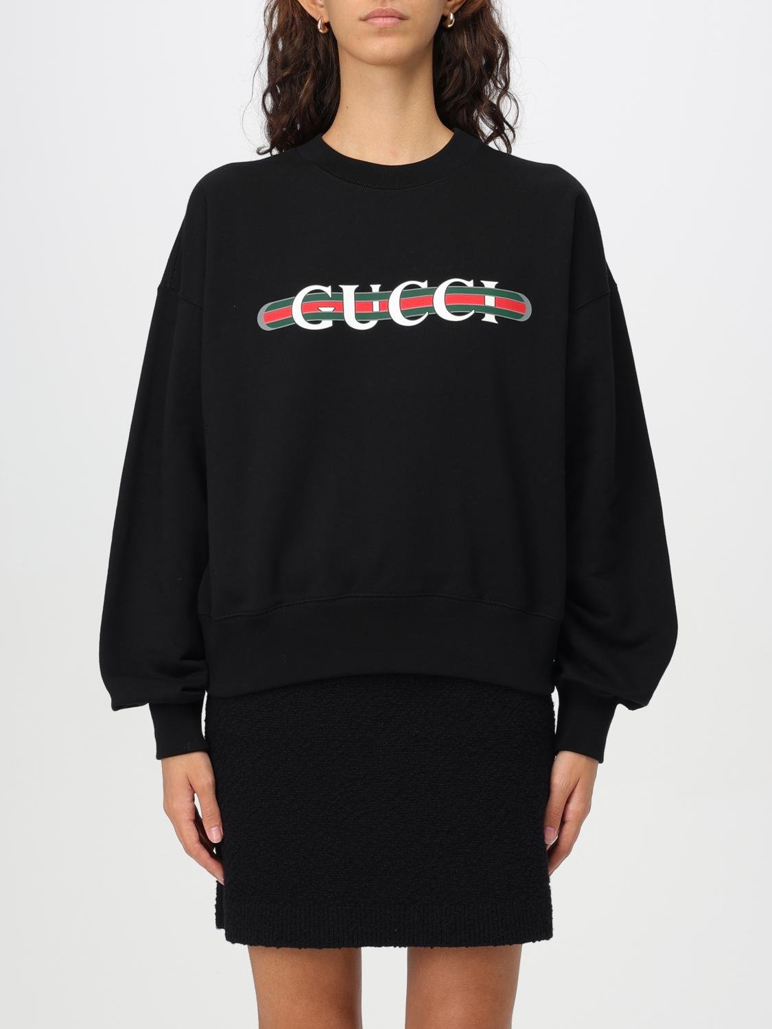 Gucci Sweatshirt Woman Black Woman | AlmaBagz