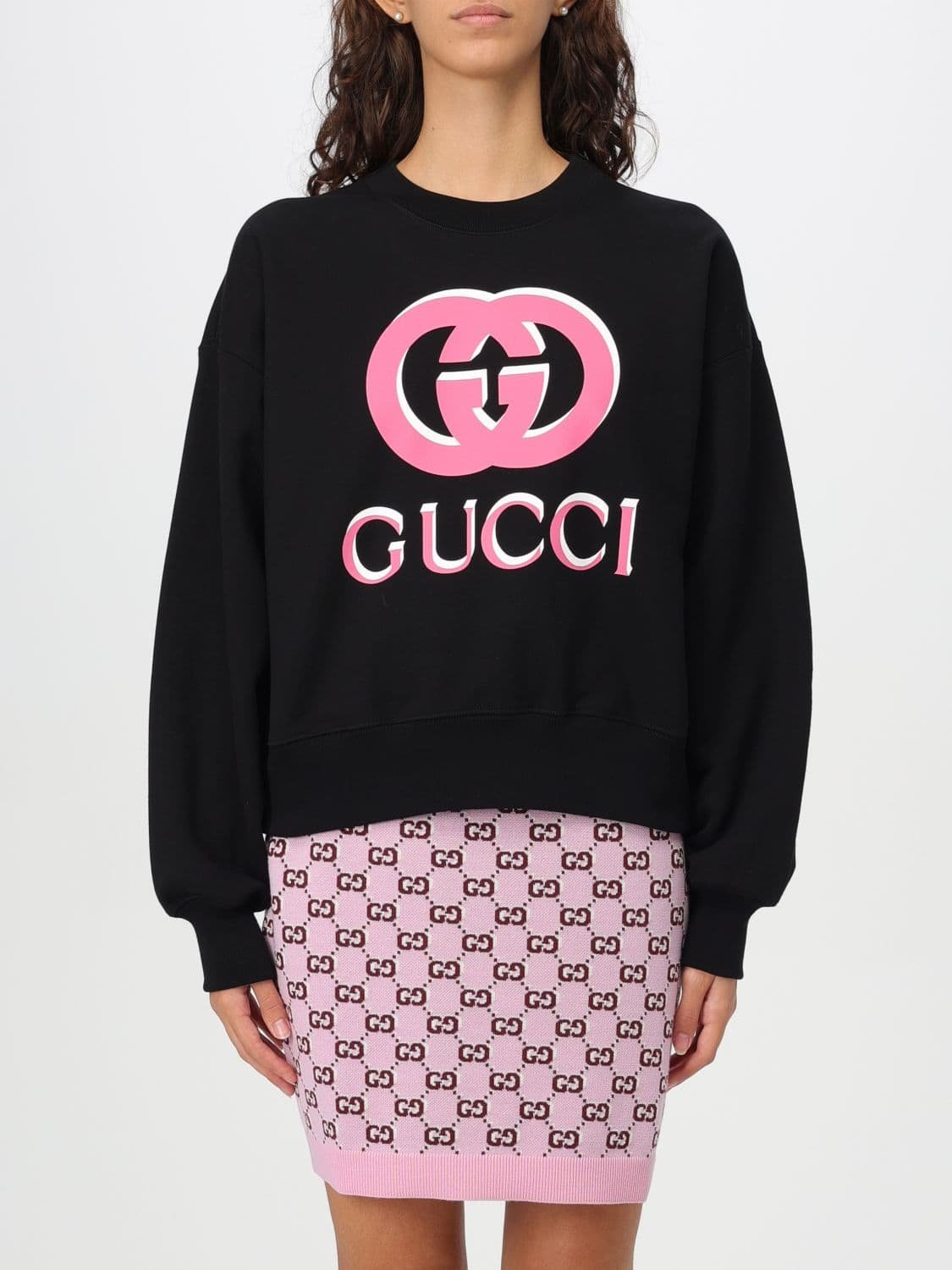 Gucci Sweatshirt Woman Black Woman | AlmaBagz