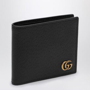 Gucci Gg Marmont Black Leather Wallet Men | AlmaBagz