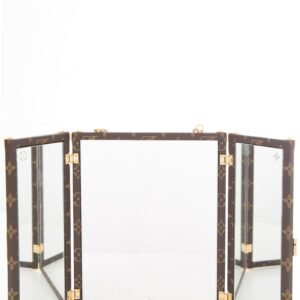 Louis Vuitton Brown Tri Fold Canvas Mirror on Chain | AlmaBagz
