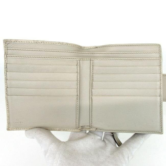 Gucci White G Print Abbey D Ring Wallet | AlmaBagz