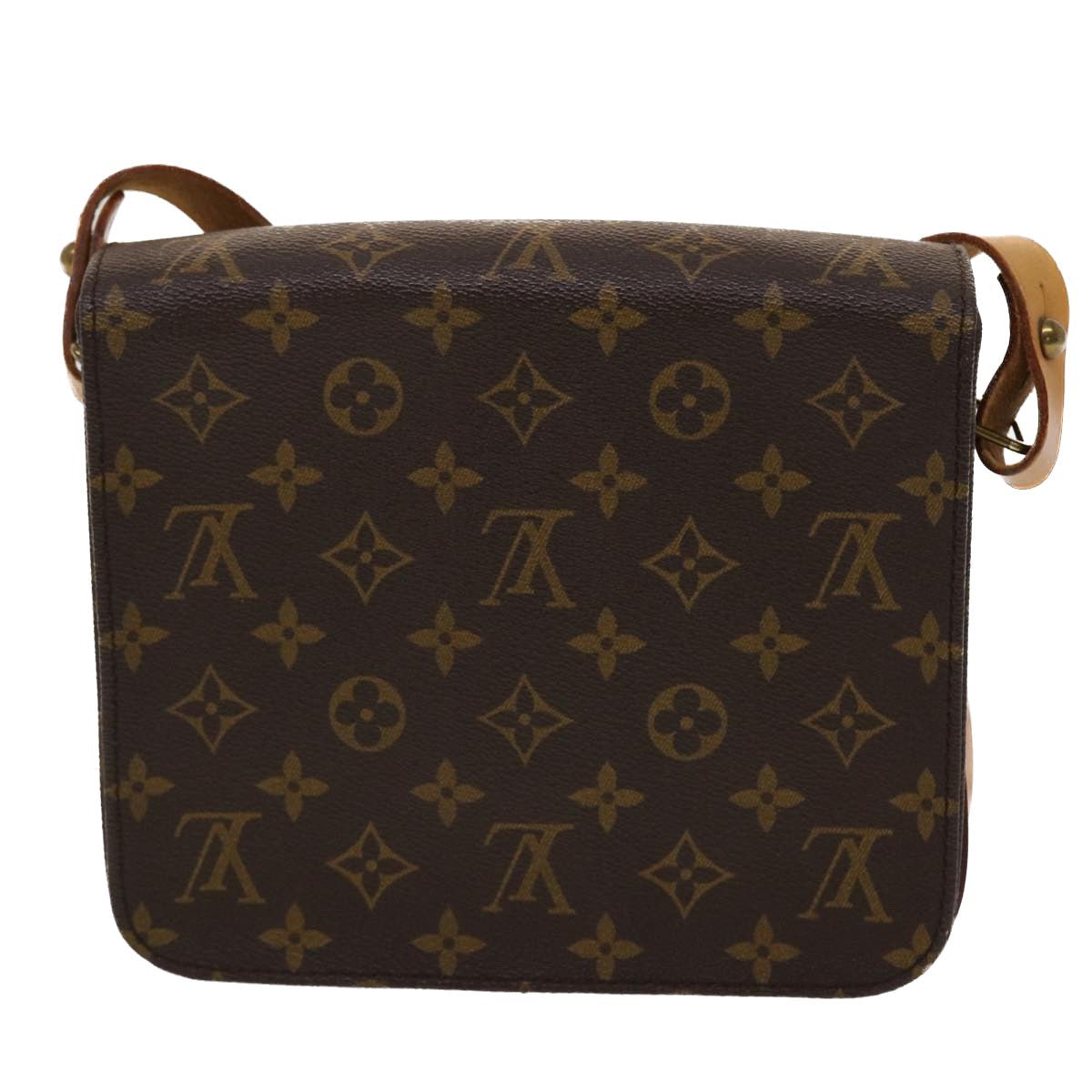 LOUIS VUITTON Monogram Cartouchiere MM Shoulder Bag M51253 LV Auth 43460 | AlmaBagz