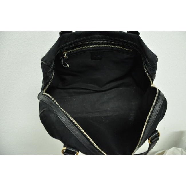 Gucci Webby Pursesdesigner Purses Black Leather And Gg Leather Satchel | AlmaBagz