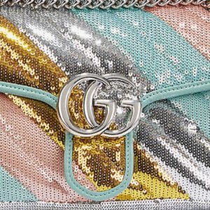 Gucci GG Marmont Sequin-embellished Shoulder Bag | AlmaBagz