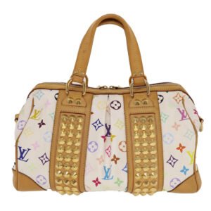 LOUIS VUITTON Monogram Multicolor Courtney MM Hand Bag White M45641 Auth 44355 | AlmaBagz