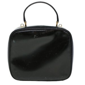 GUCCI Vanity Cosmetic Pouch Enamel 2way Black 44406 | AlmaBagz