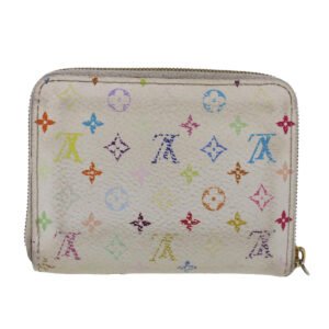 LOUIS VUITTON Monogram Multicolor Zippy Coin Purse Wallet White M66548 LV 44557 | AlmaBagz