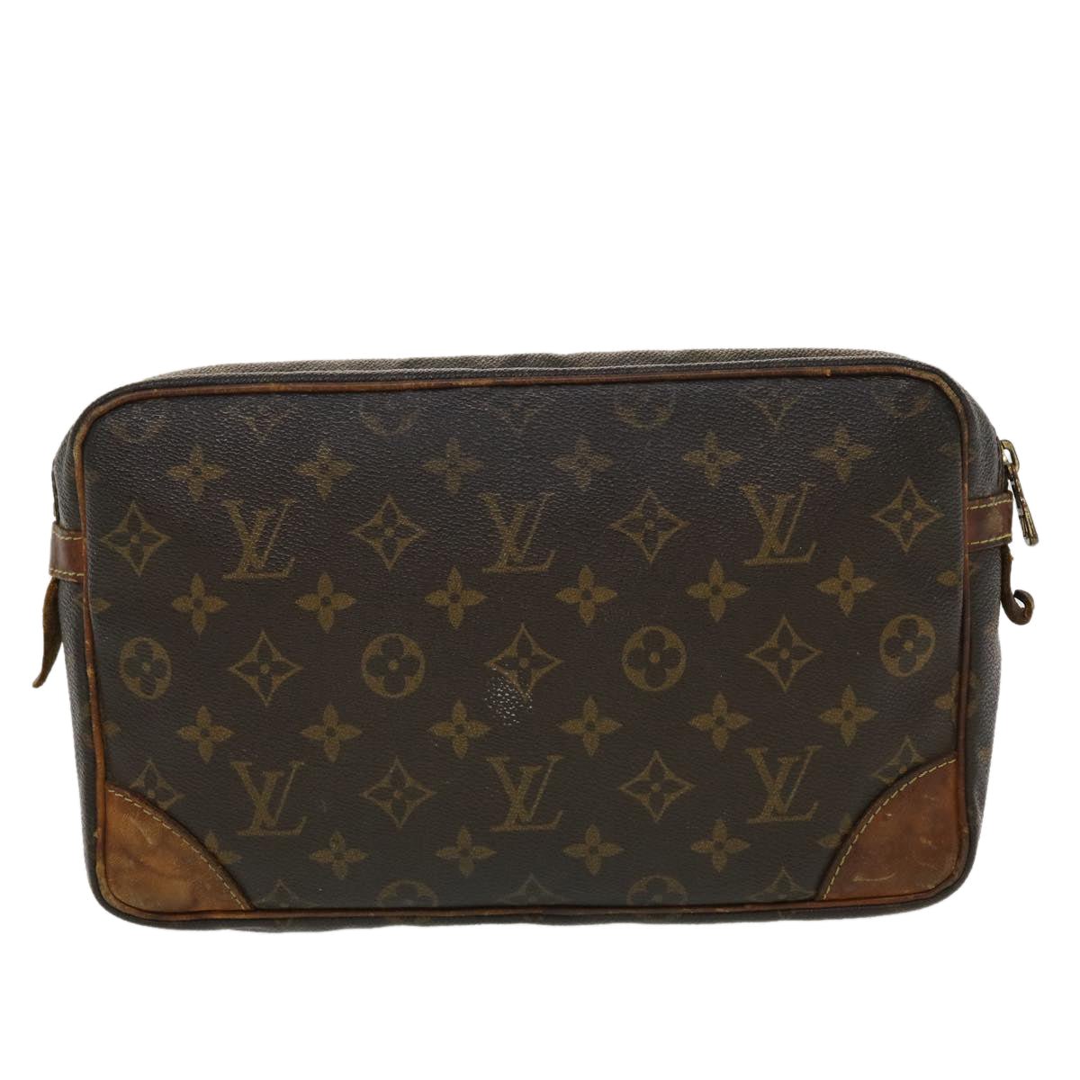LOUIS VUITTON Monogram Compiegne 28 Clutch Bag M51845 LV 44625 | AlmaBagz