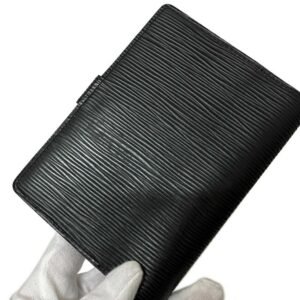 Louis Vuitton Black Leather COUVERTURE AGENDA FONCTIONNEL PM wallet accessories | AlmaBagz