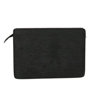 LOUIS VUITTON Epi Pochette Homme Clutch Bag Black M52522 LV  44943 | AlmaBagz