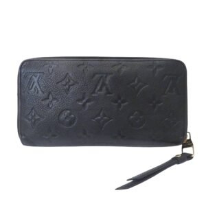 Louis Vuitton Black Leather Zippy wallet wallet accessories | AlmaBagz