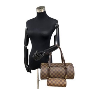 LOUIS VUITTON Handbag leather Brown Damier Ebene Papillon | AlmaBagz