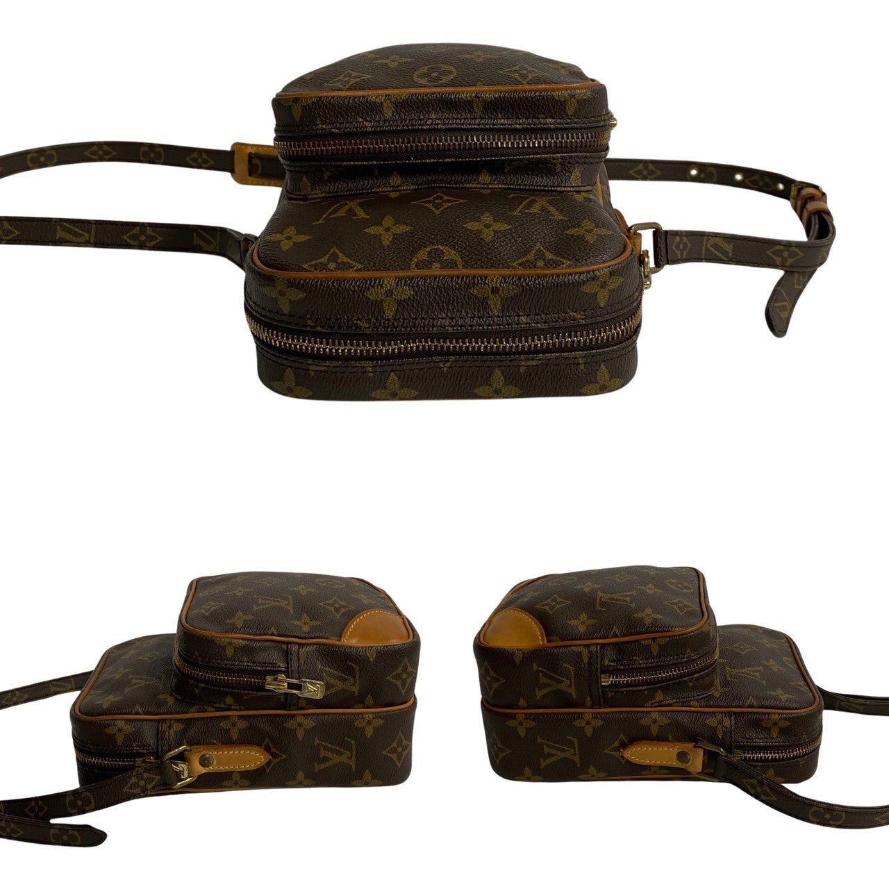 LOUIS VUITTON Shoulder Bag leather Brown Monogram Amazone | AlmaBagz - Image 4